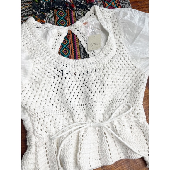 NWT Free People Megan Crochet Top - Picture 11 of 13